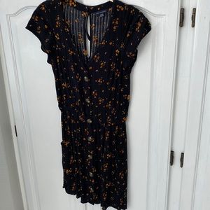Black floral Dress - Small American Eagle Dress